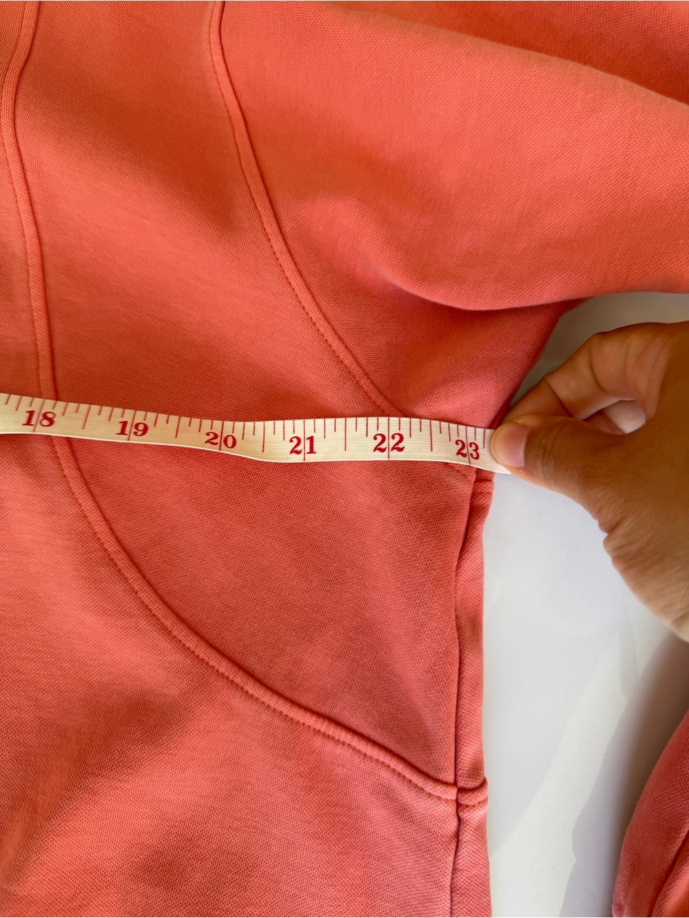 Athleta Women’s Large Coral Hoodie Pullover V Neck Relaxed Athleisure Sweatshirt - Picture 6 of 7